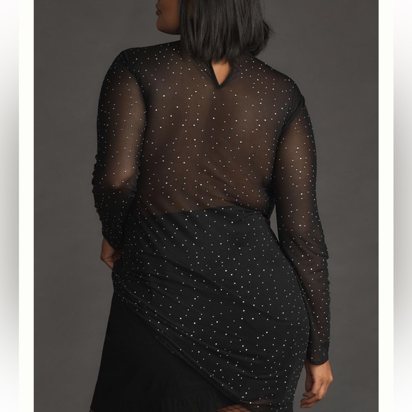 NWT Eva Franco Starlight Long-Sleeve Sheer‎ Tunic - Picture 4 of 10